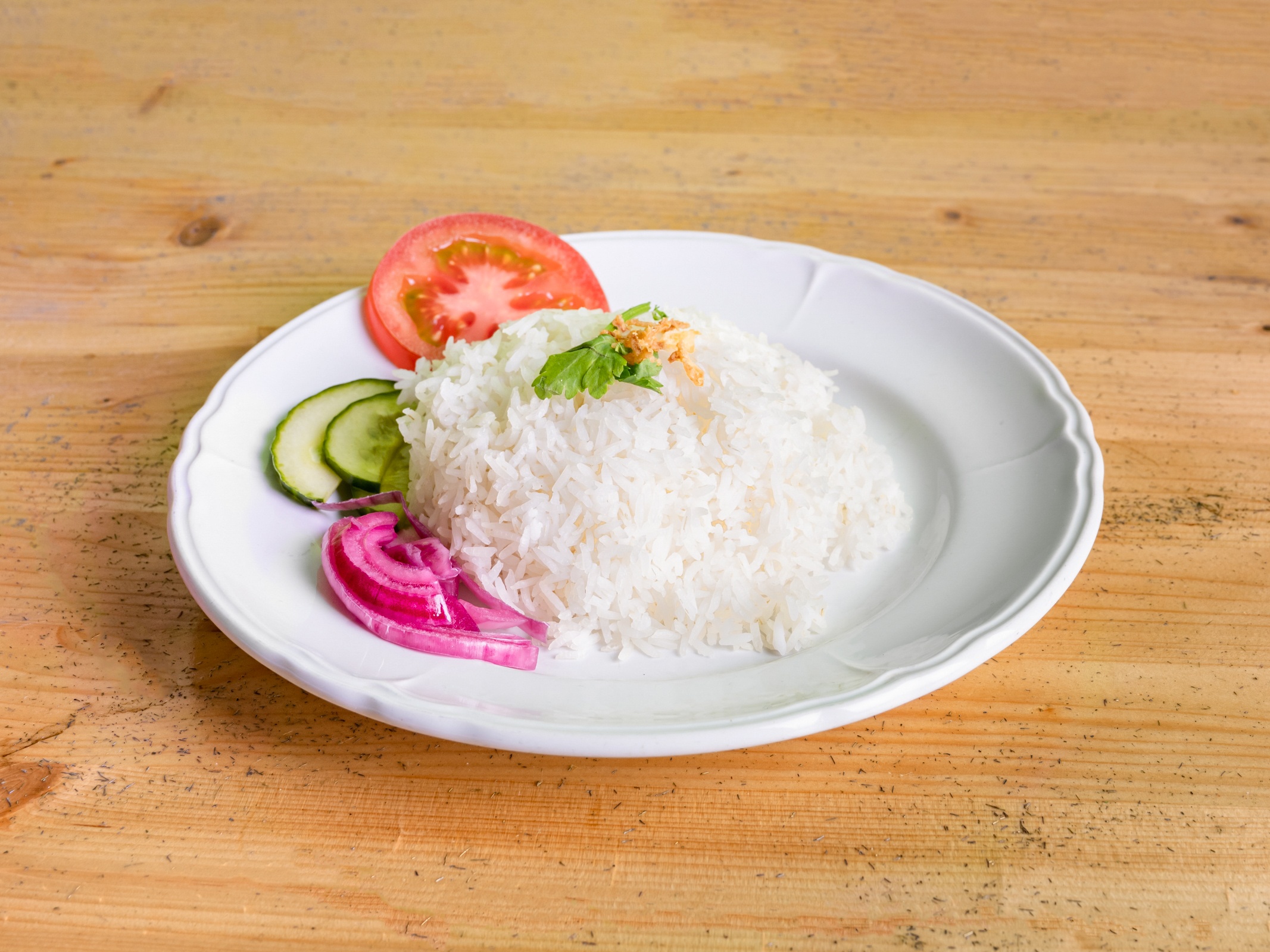 Witte Rijst Met Sate